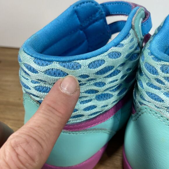 Reebok Girls HI Classic Blue Beam Ultraberry M46776 Sneakers Size 6 Retro Style - Picture 9 of 15